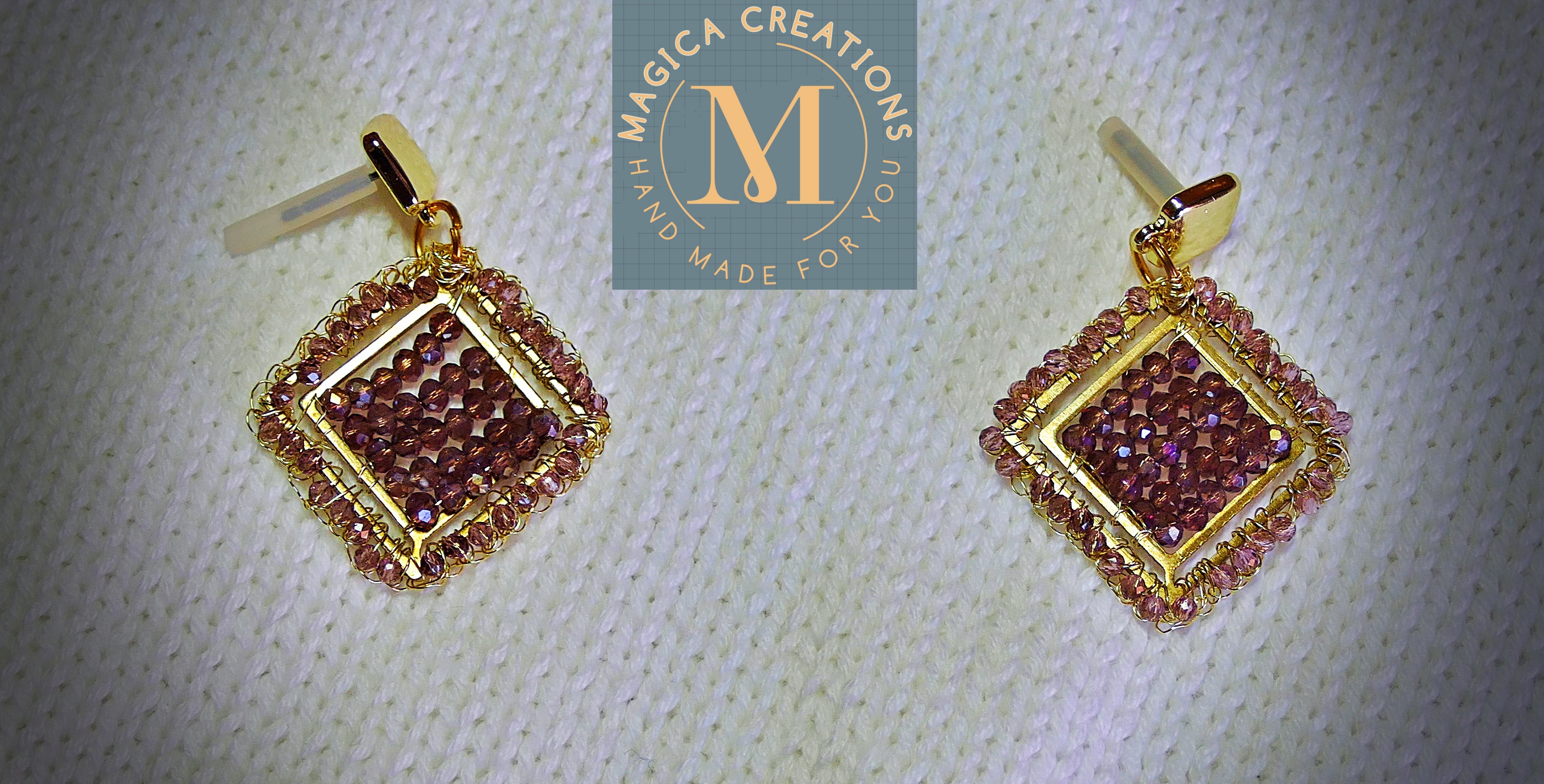 Aretes de bisutería artesanal