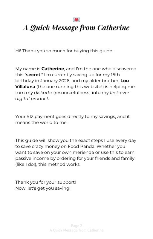 The Panda Secret: How to Save 120+ PHP On Every Food Panda Order!