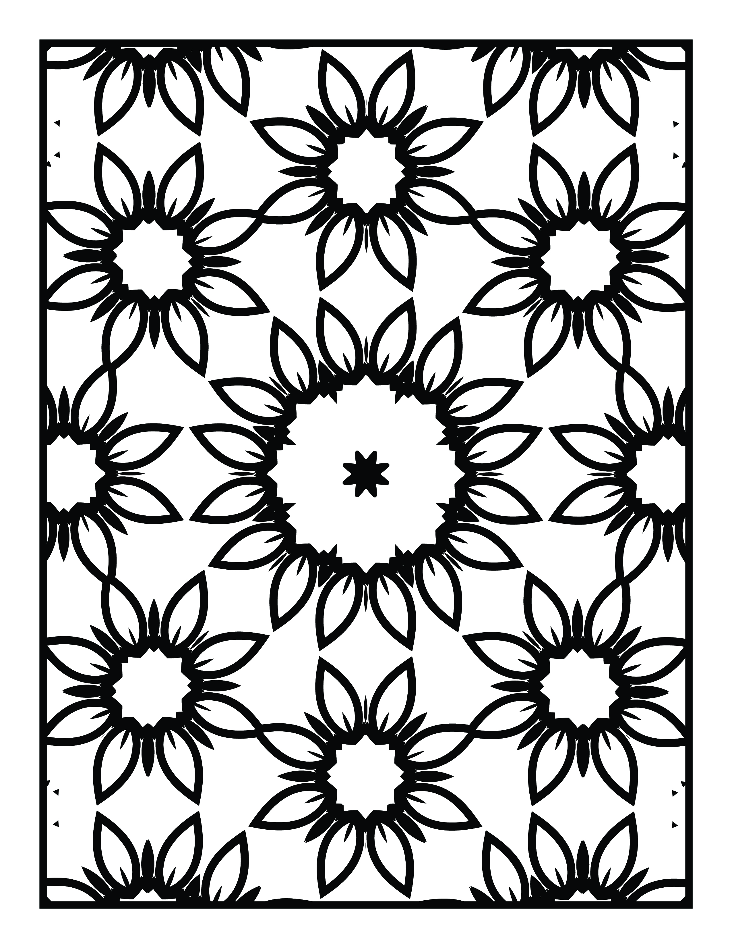 50 Page Mandala Adult Coloring Book Printable | Stress Relief Coloring Pages | Mindfulness Gift | Zen Art Therapy | Instant Download | JPG