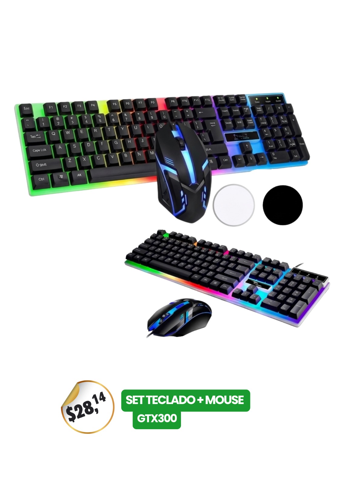 Set Teclado y Mouse RGB