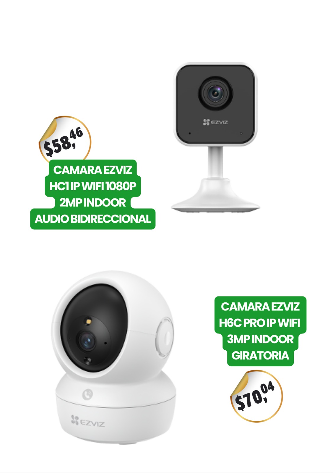 Cámara EZVIZ HC1P WiFi 1080P 2MP Indoor