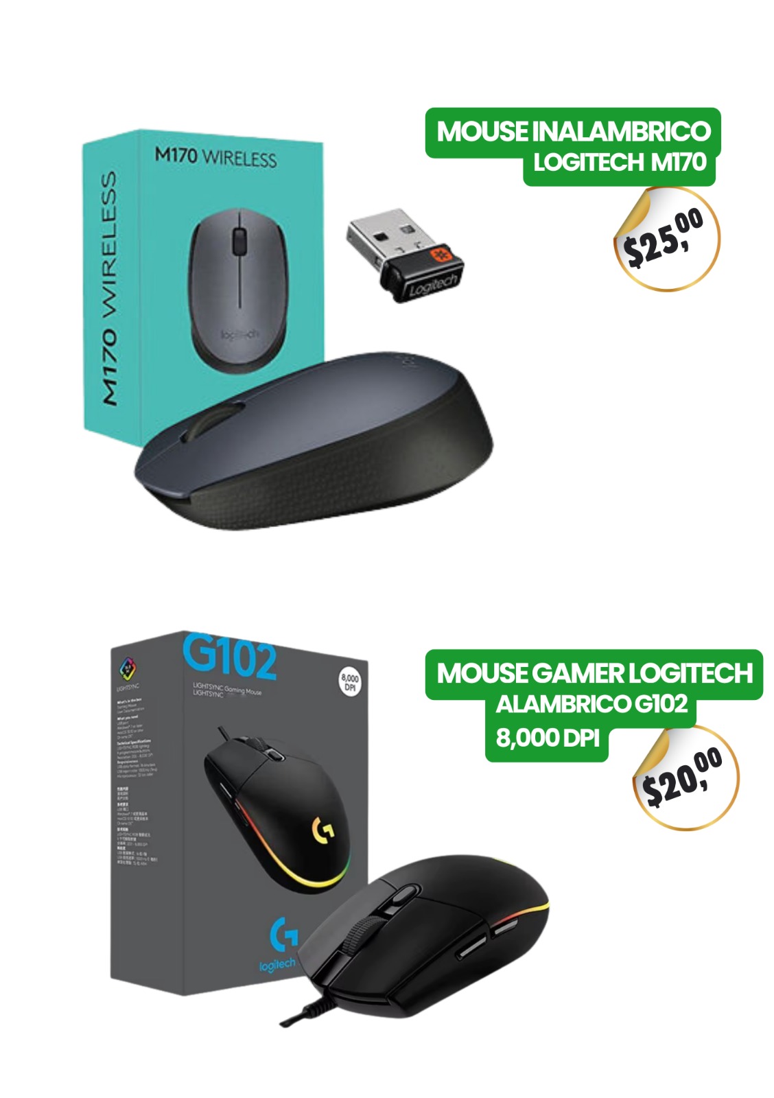 Mouse inalámbrico Logitech M170