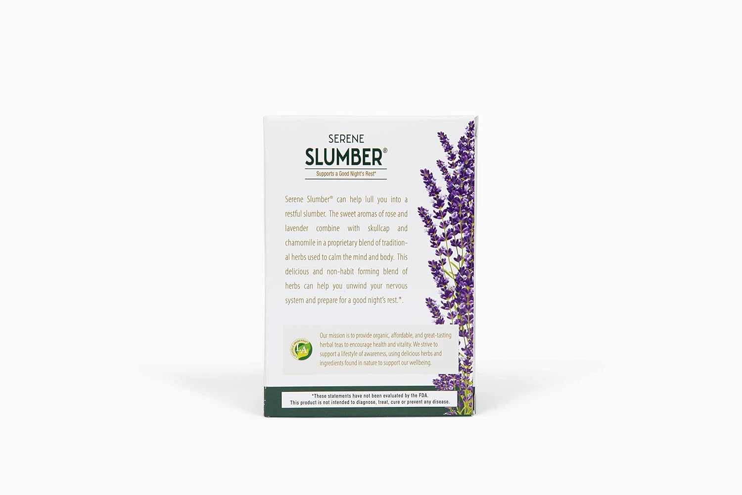 Lifestyle Awareness Serene Slumber Tea with Soothing Lavender, Caffeine-Free , 20 Tea Bags