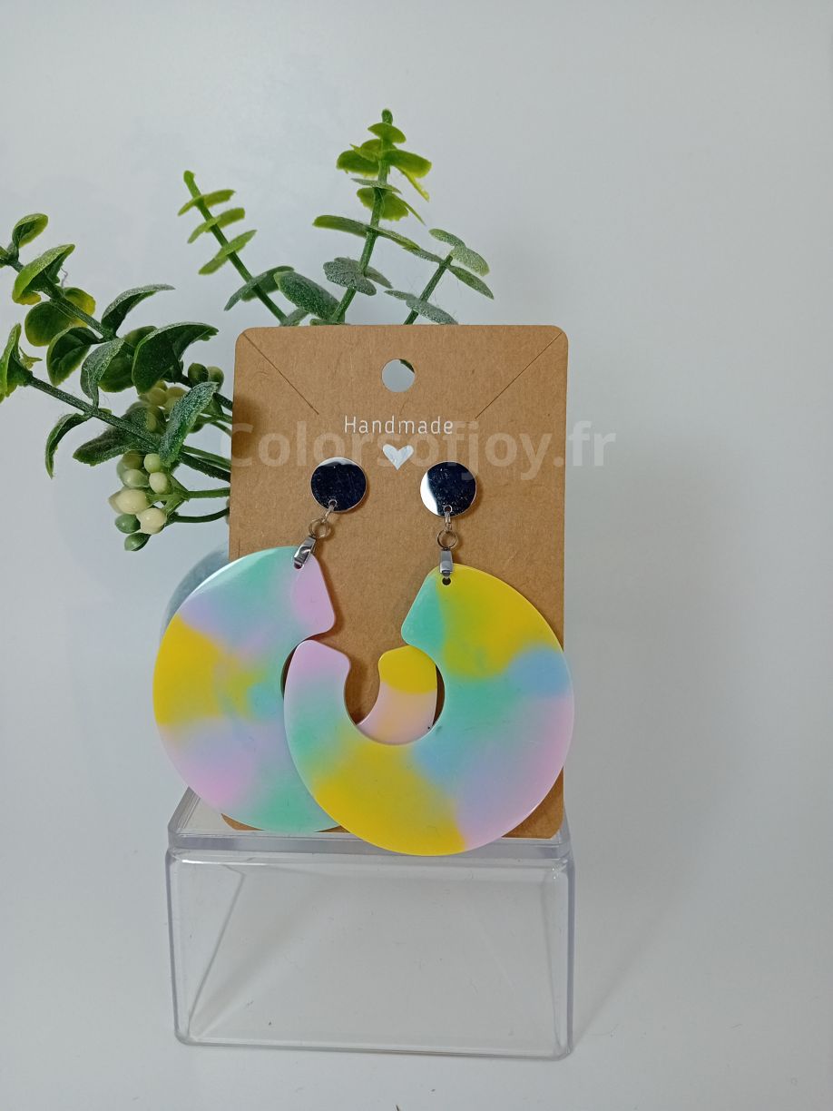 Boucles d’oreilles Arc-en-ciel Pastel