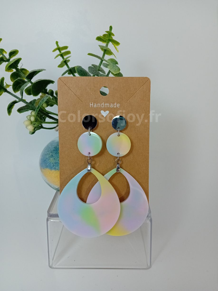 Boucles d’oreilles Arc-en-ciel Pastel
