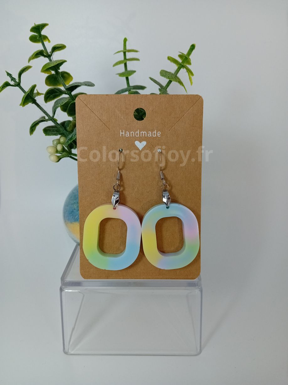 Boucles d’oreilles Arc-en-ciel Pastel