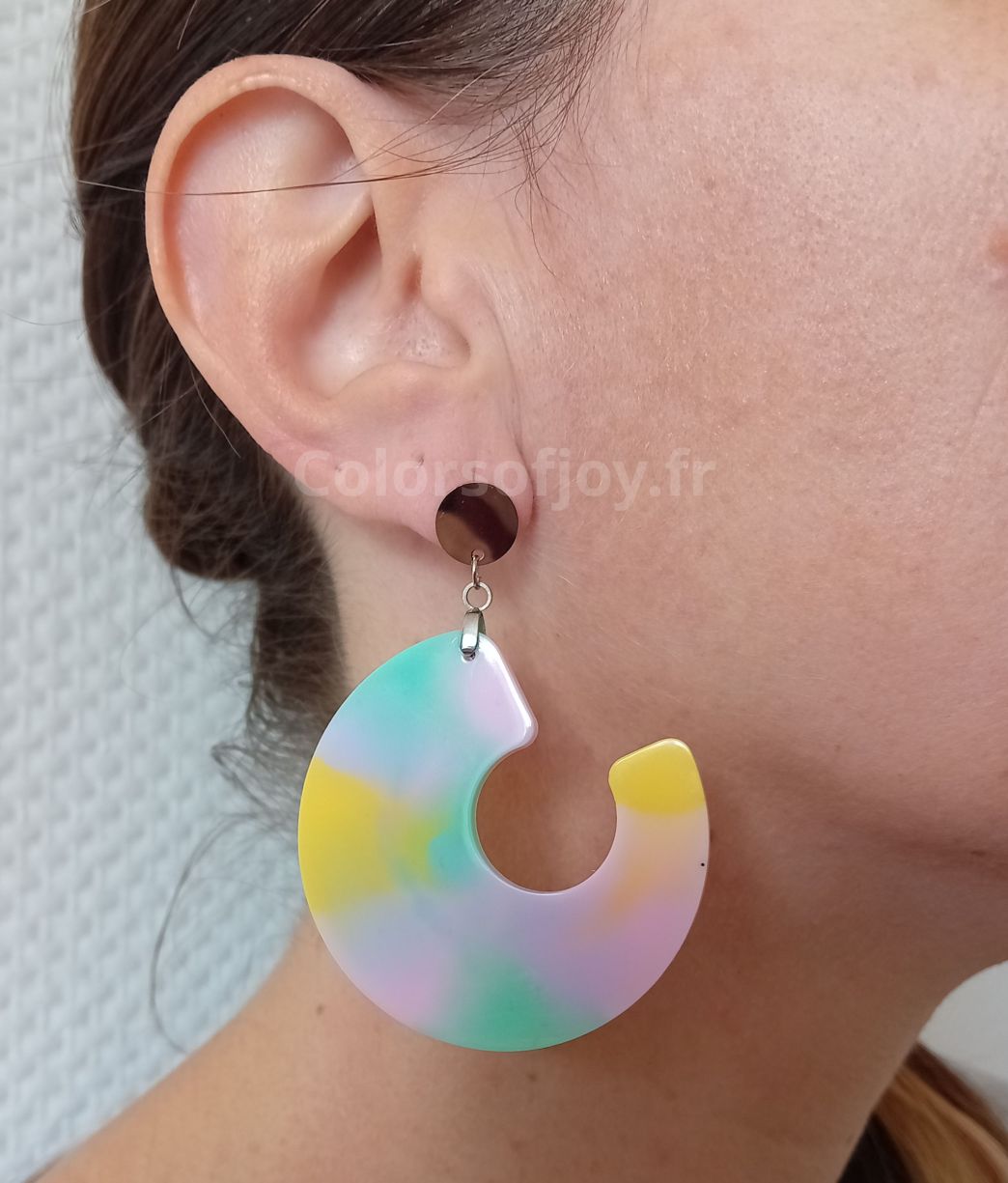 Boucles d’oreilles Arc-en-ciel Pastel