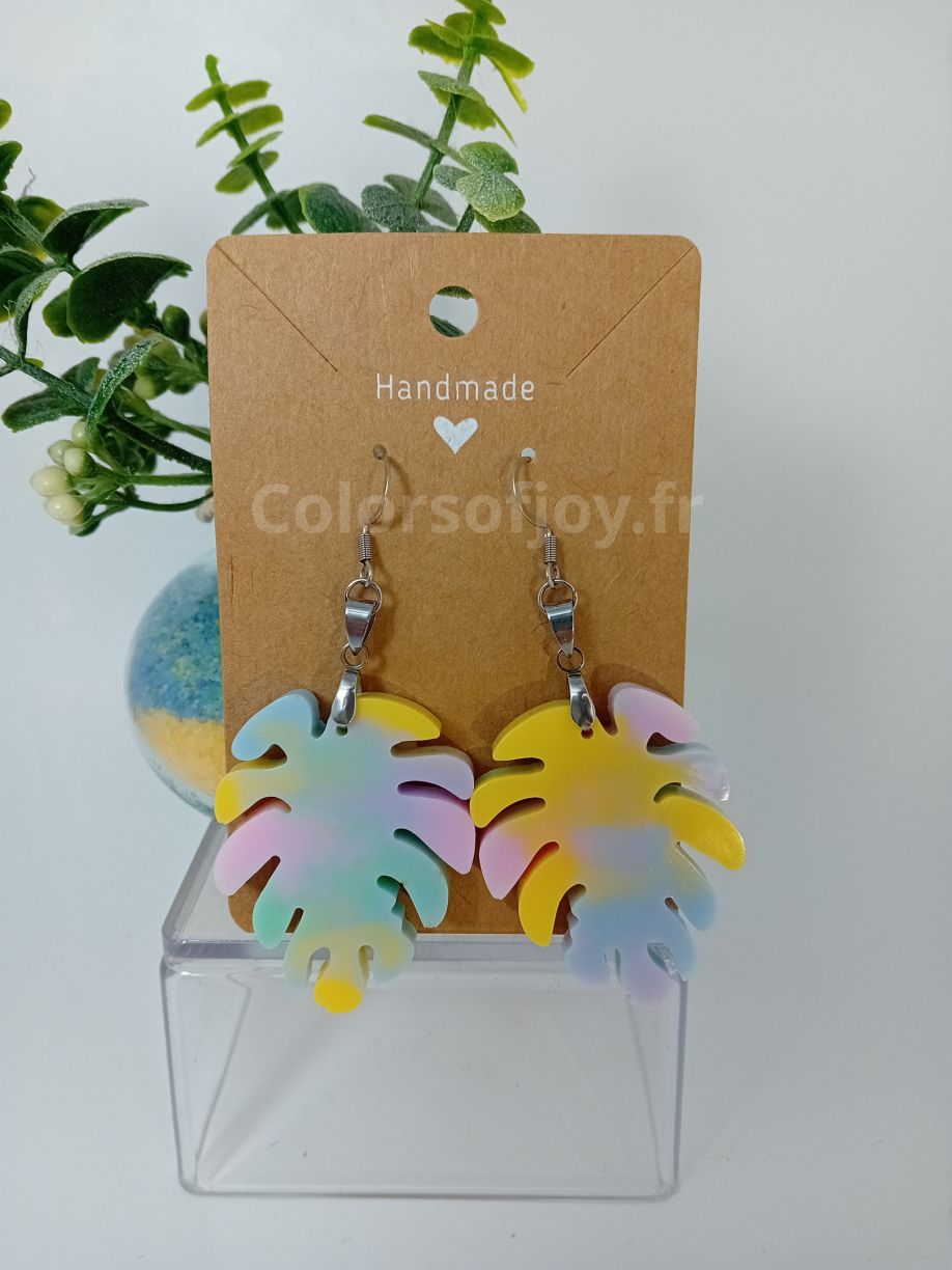 Boucles d’oreilles Arc-en-ciel Pastel