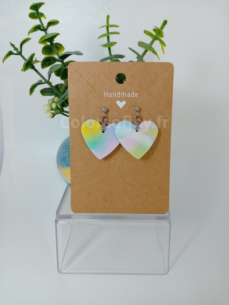 Boucles d’oreilles Arc-en-ciel Pastel