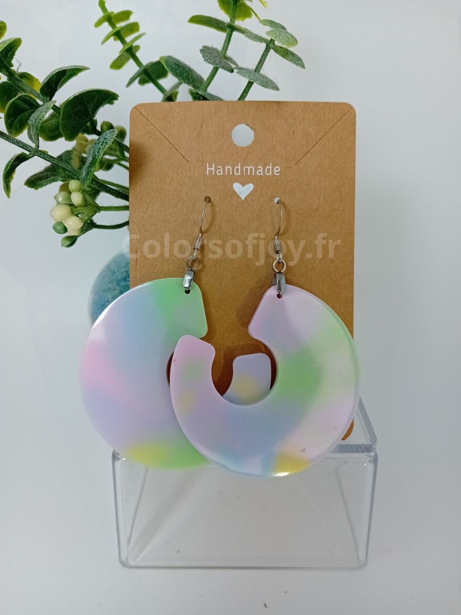Boucles d’oreilles Arc-en-ciel Pastel
