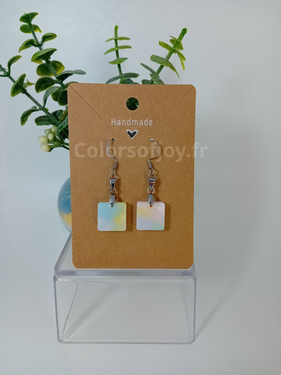 Boucles d’oreilles Arc-en-ciel Pastel