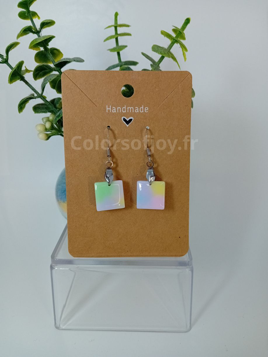 Boucles d’oreilles Arc-en-ciel Pastel