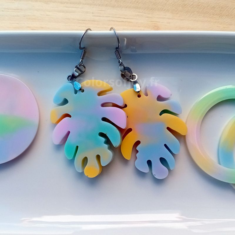 Boucles d’oreilles Arc-en-ciel Pastel
