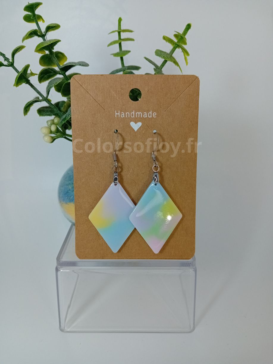 Boucles d’oreilles Arc-en-ciel Pastel