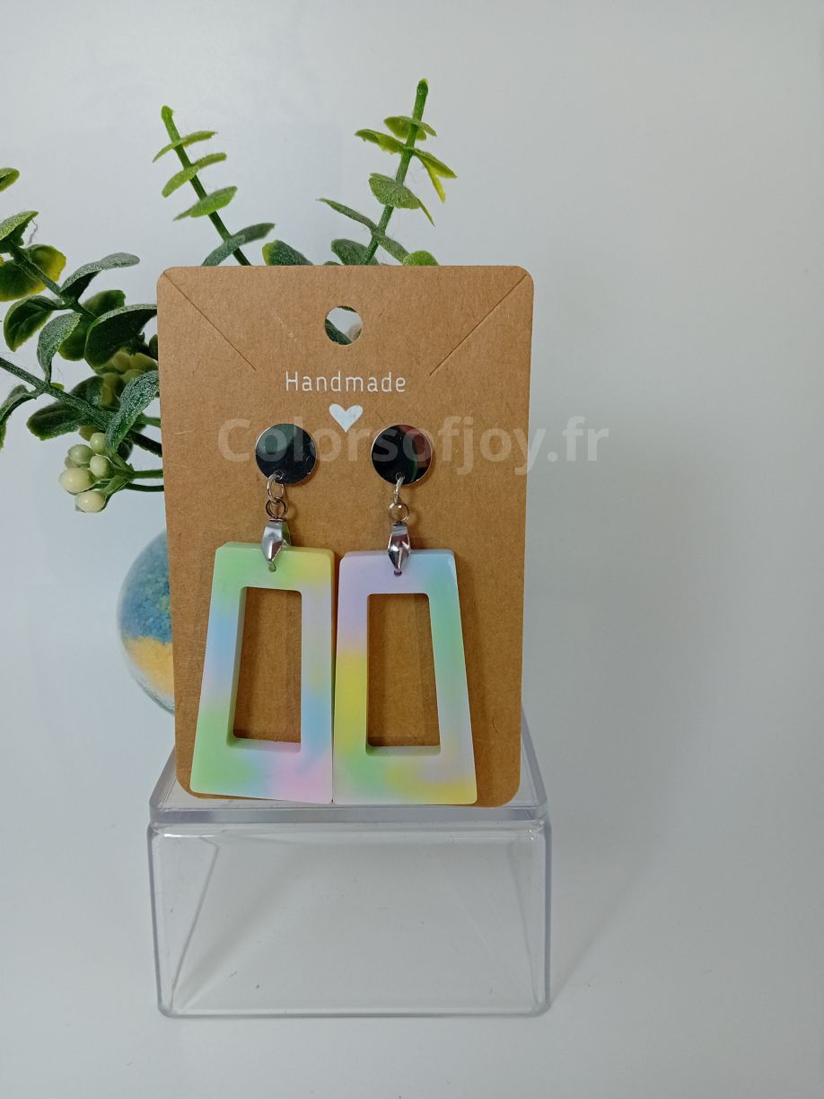 Boucles d’oreilles Arc-en-ciel Pastel