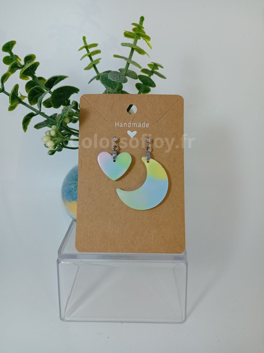Boucles d’oreilles Arc-en-ciel Pastel