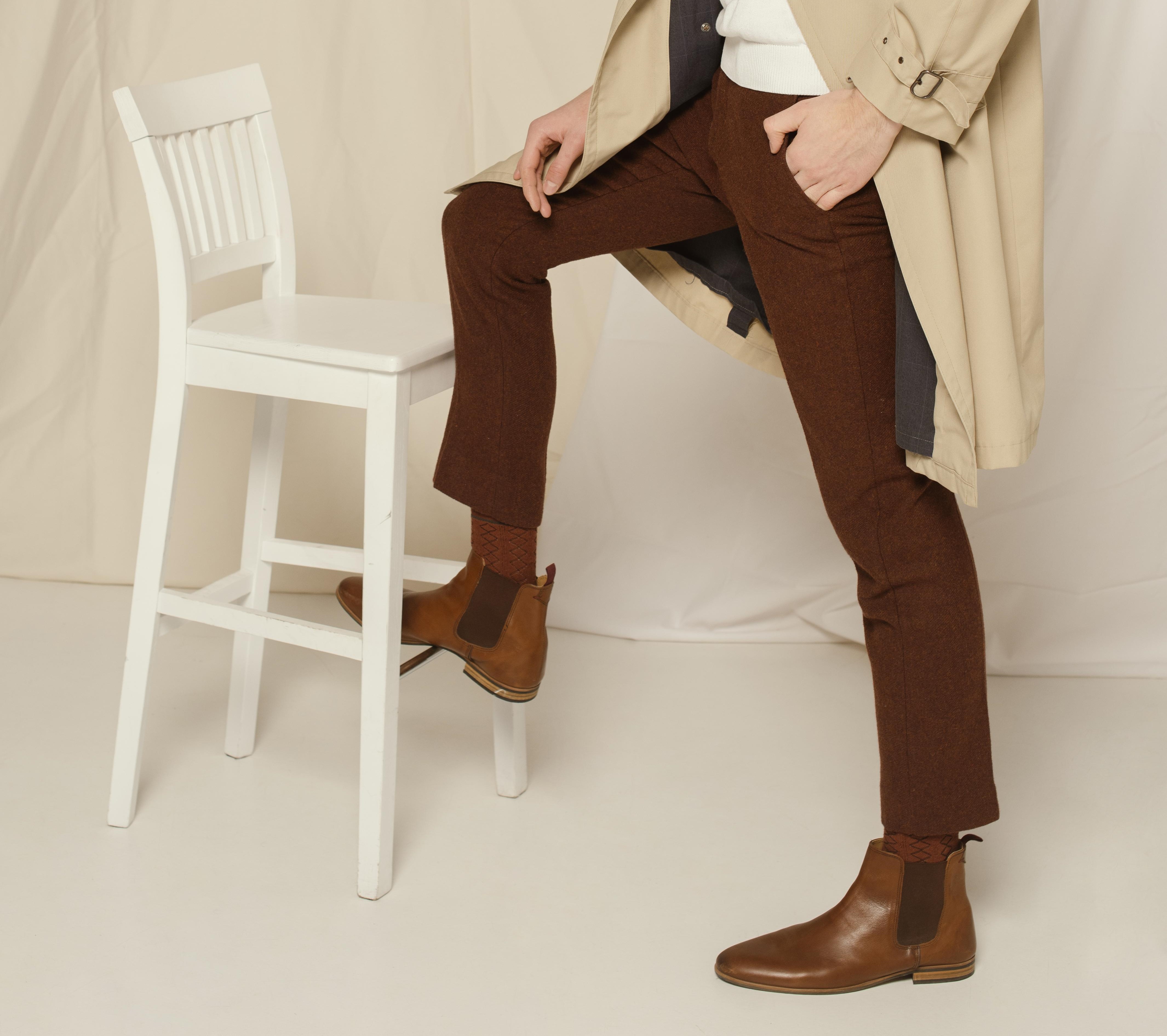 Pantalon costume homme _ Marron