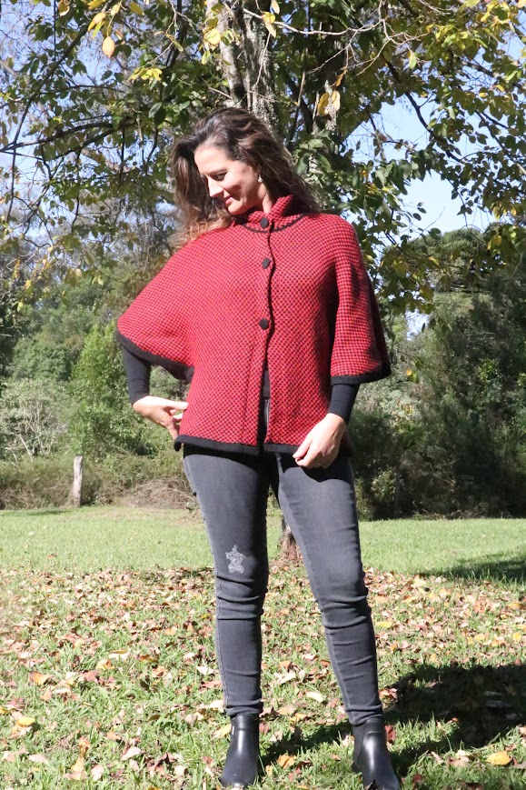 Pelerine Peruano Vermelho