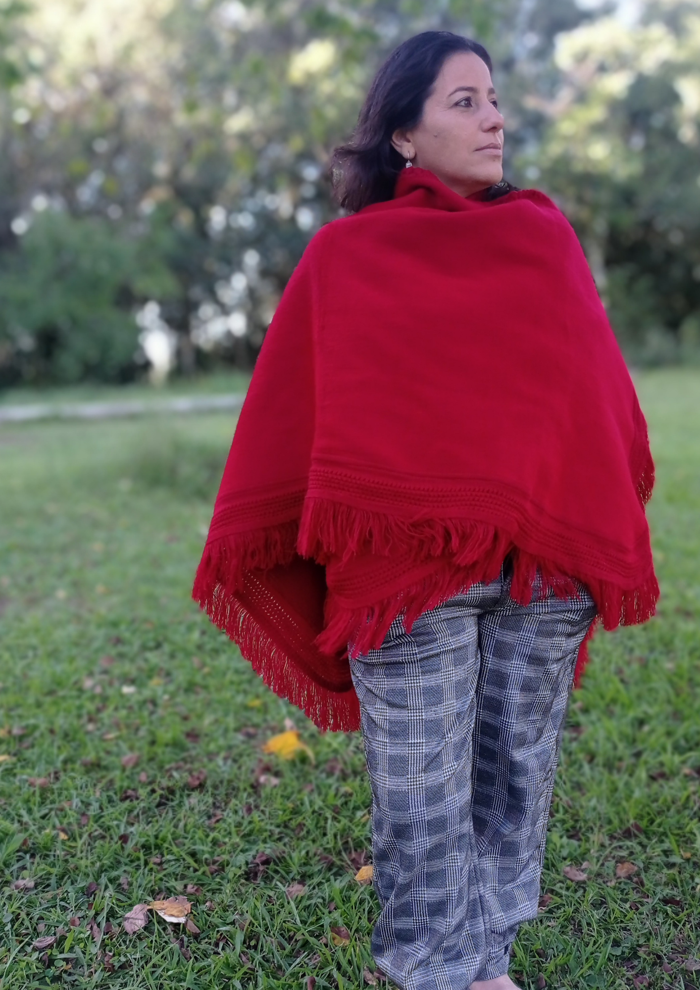 Ruana Chilena - Lã de Alpaca