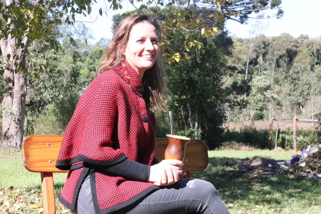 Pelerine Peruano Vermelho