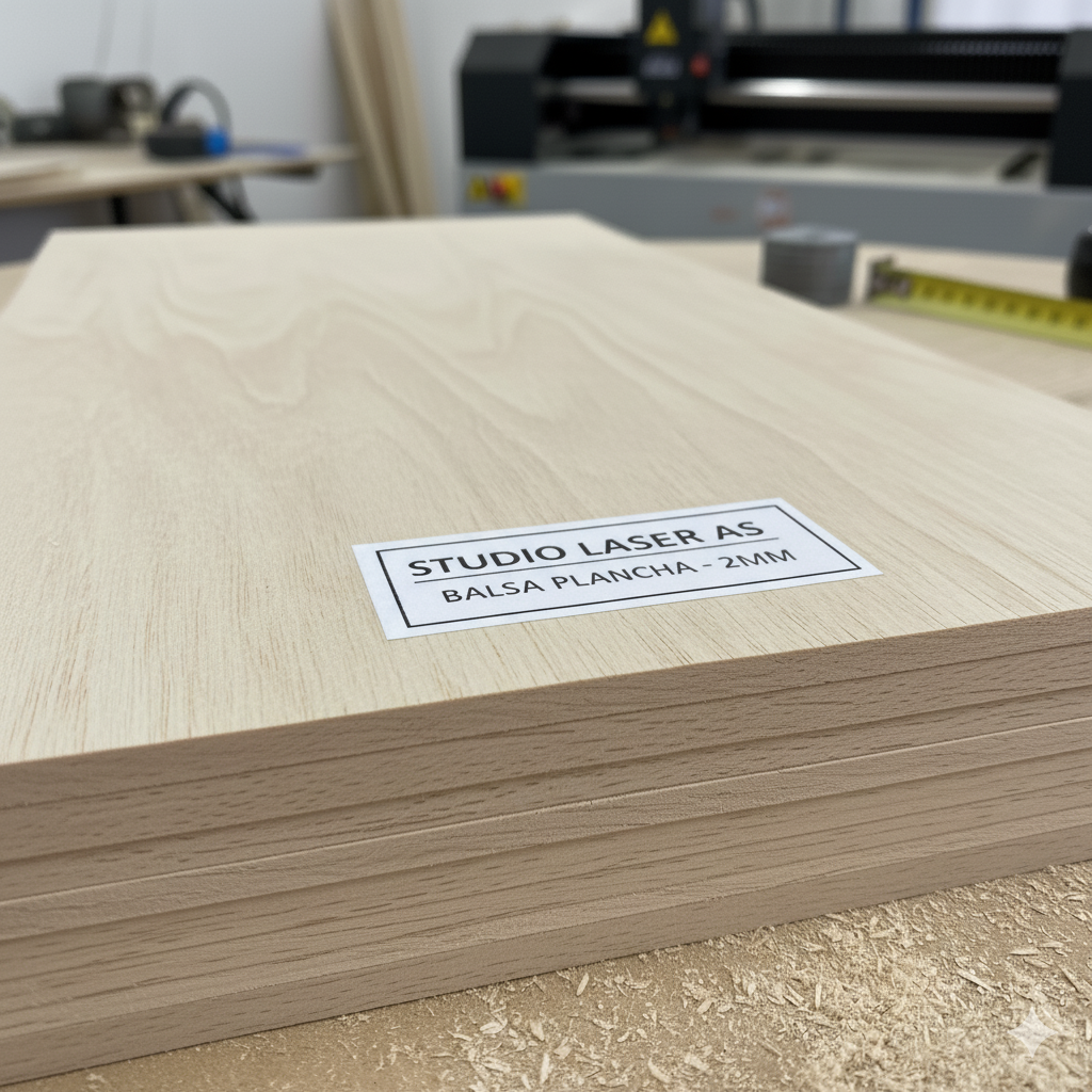 Balsa Plancha 2x600x300 mm