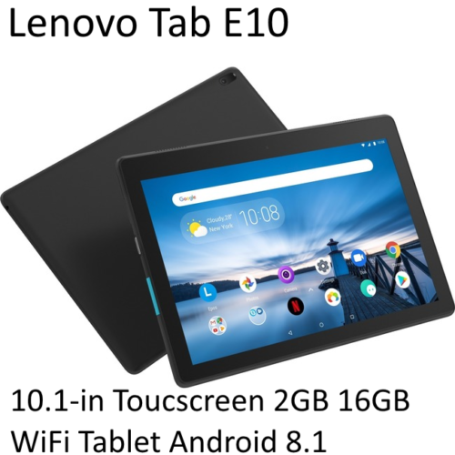 Lenovo ZA470006US Tab E10 TB-X104F 10.1-in (2 GB RAM & 16 GB ROM) Wi-Fi Tablet (Android 8.1)