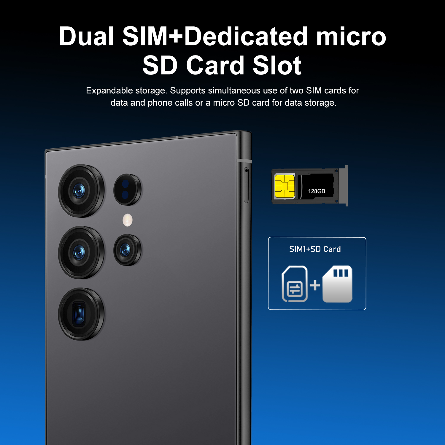 Unbranded S25 Ultra 5G (22 GB RAM & 2 TB ROM) (Unlocked) (Black)