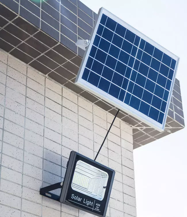 Solar Floodlight - 40 Watts + 63 LEDs + IP67 + 10 Hour - 20 Hour