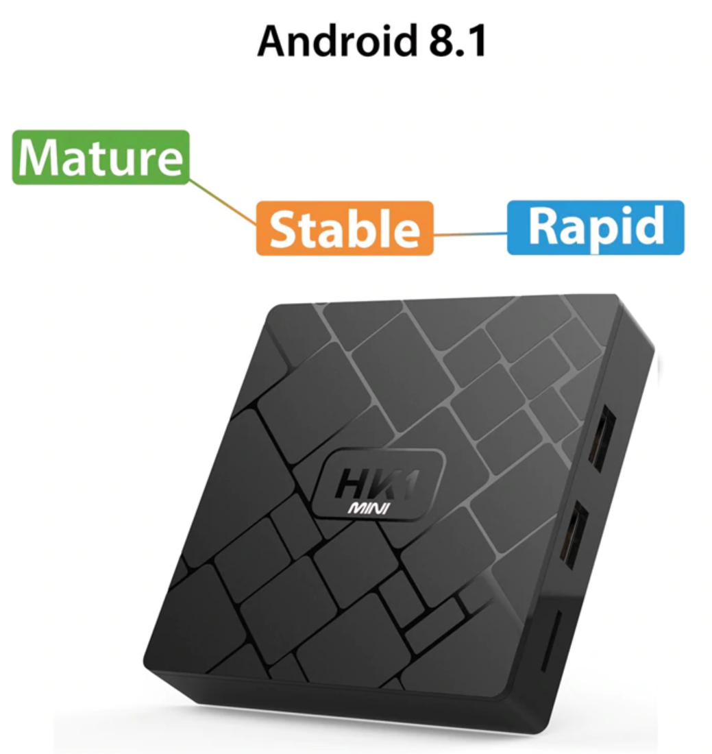 TV Box HK1 Mini (2 GB RAM & 16 GB ROM) 4K HD (Android 8.1)