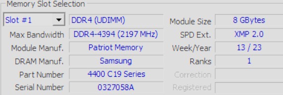 Patriot Viper Steel DDR4 RAM 16GB (2 X 8 GB) PC4-35200 4400 MHz UDIMM