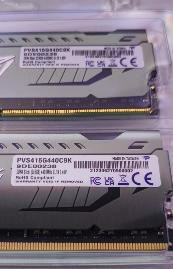 Patriot Viper Steel DDR4 RAM 16GB (2 X 8 GB) PC4-35200 4400 MHz UDIMM
