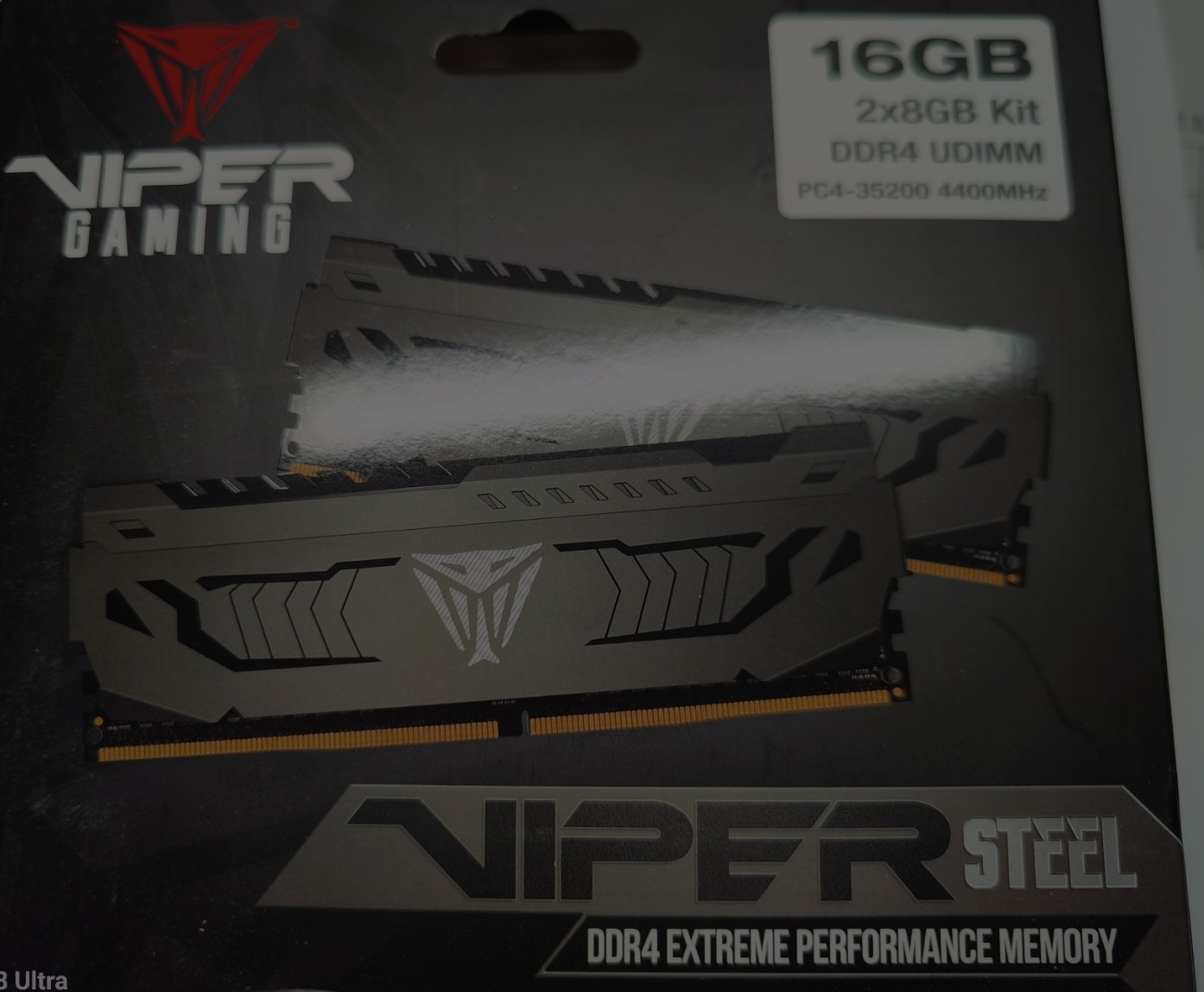 Patriot Viper Steel DDR4 RAM 16GB (2 X 8 GB) PC4-35200 4400 MHz UDIMM