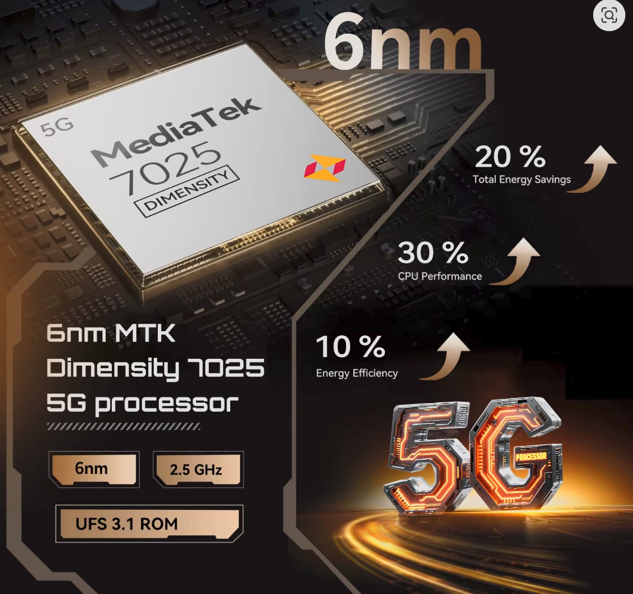 Cubot X100, 5G, Dimensity 7025, 6nm, 2.5GHz, 6.88-inch Screen, 16 GB (8+8) ,256 GB Storage, 64MP Camera, 5100mAh Battery