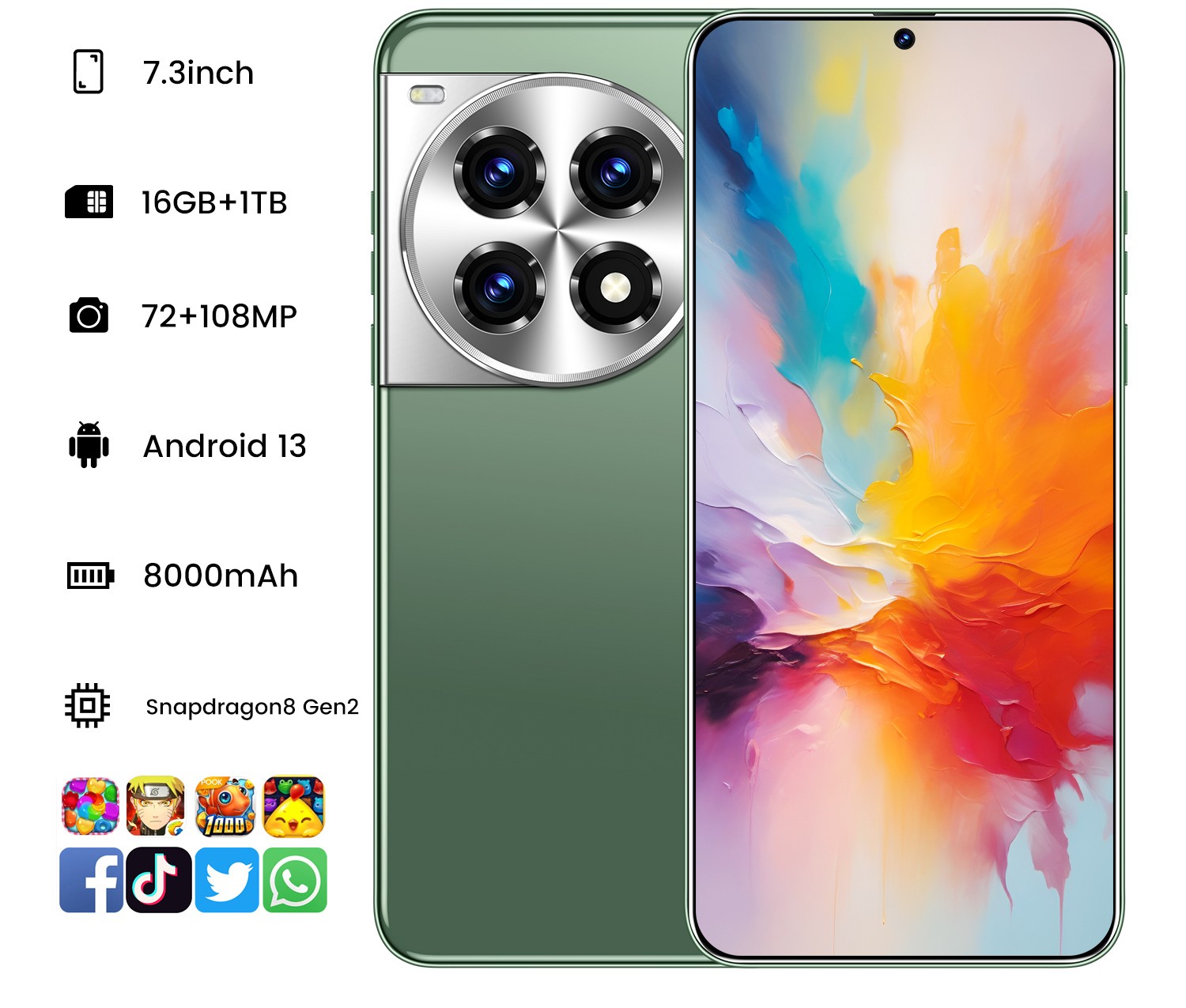 OP 13 - 16 GB RAM & 1 TB ROM (Unlocked) (Black) (Global Version)