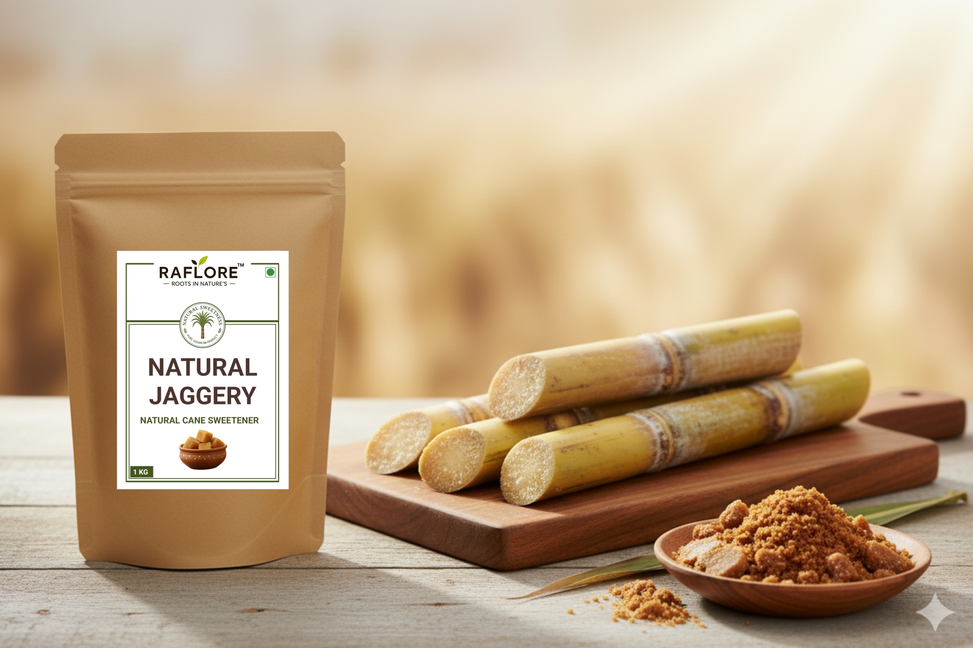 Raflore Natural Jaggery | Pure Desi Gud (4 KG)