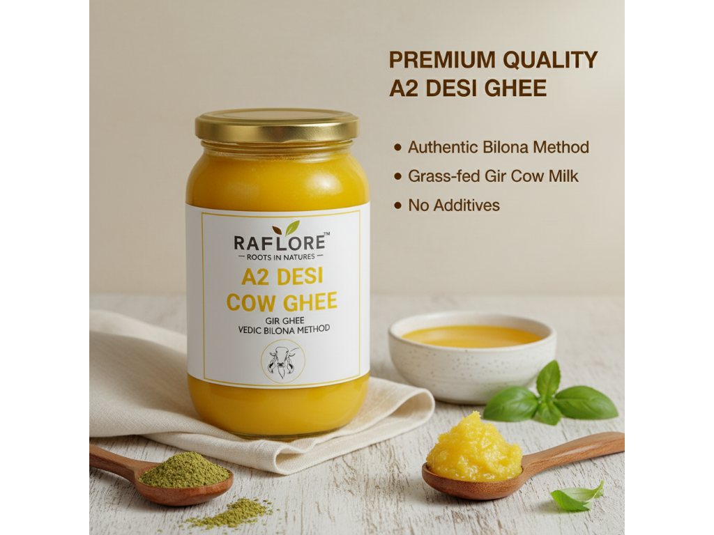 A2 Gir Cow Desi Ghee – 1000ml (Bilona Method)