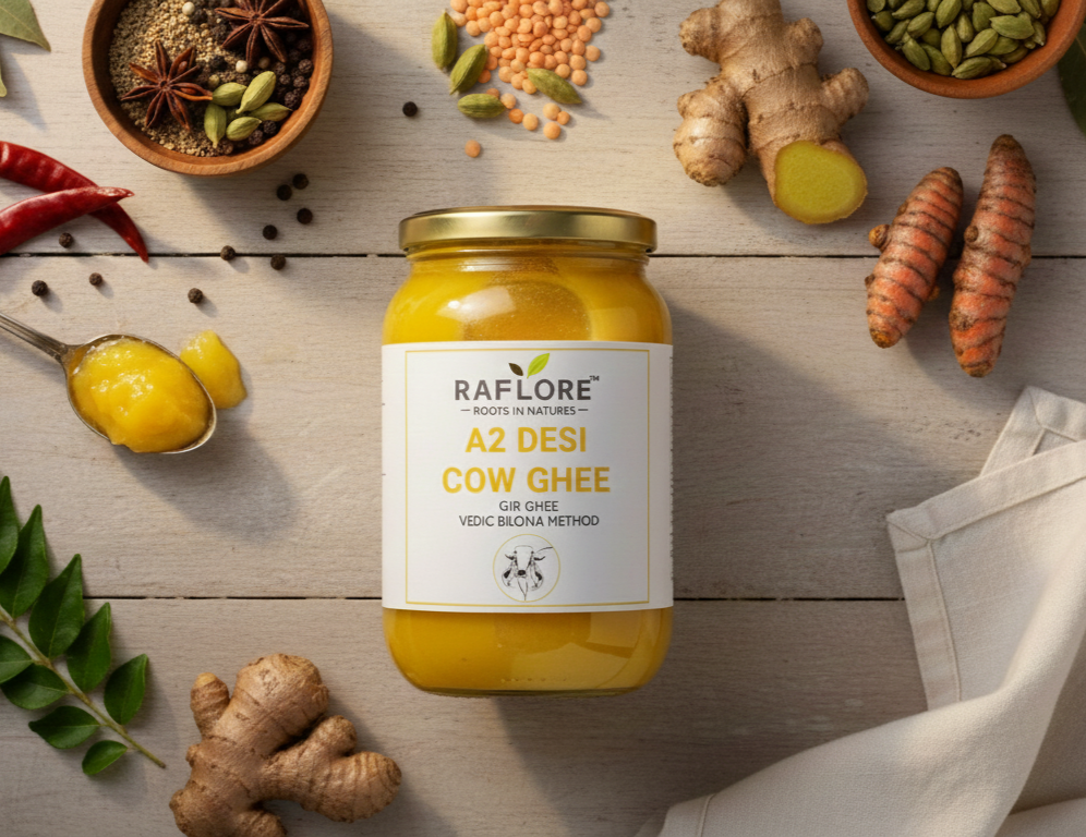 A2 Gir Cow Desi Ghee – 1000ml (Bilona Method)