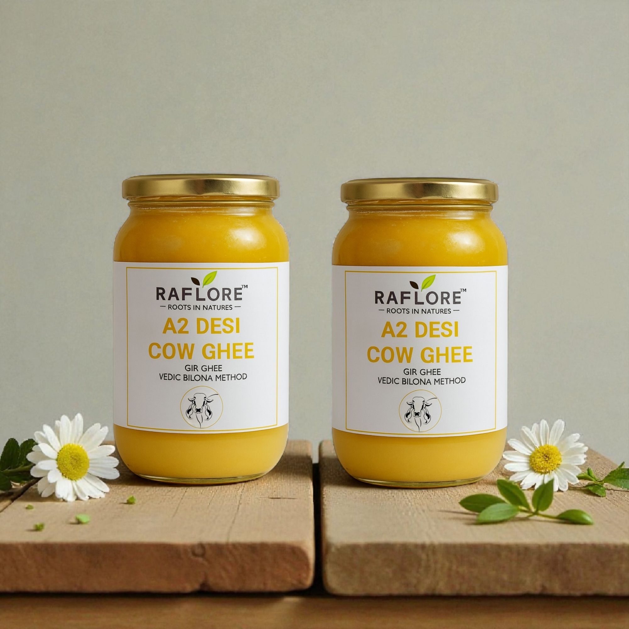 A2 Gir Cow Desi Ghee – 2000ml (Bilona Method) Pack of 2