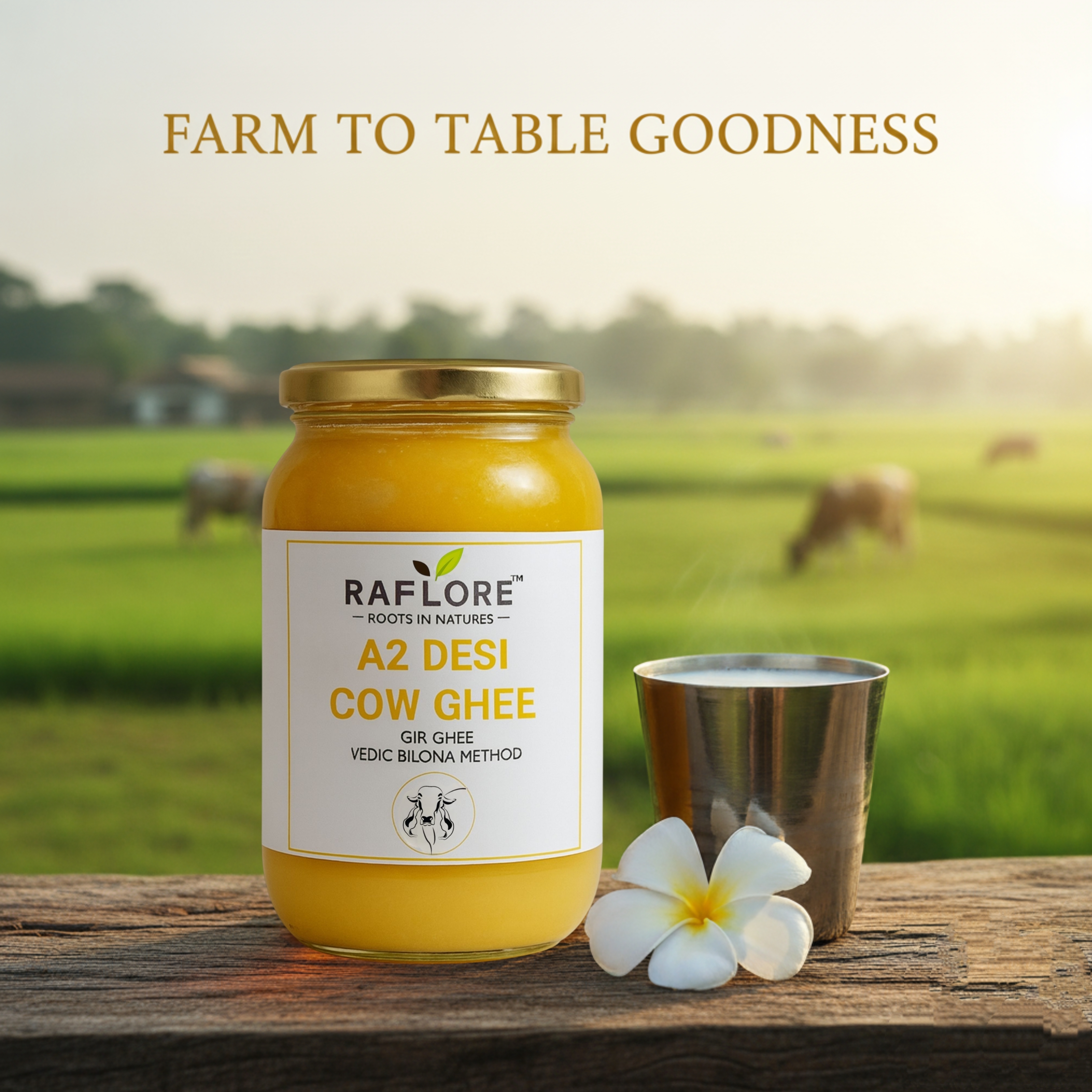 A2 Gir Cow Desi Ghee – 1000ml (Bilona Method)
