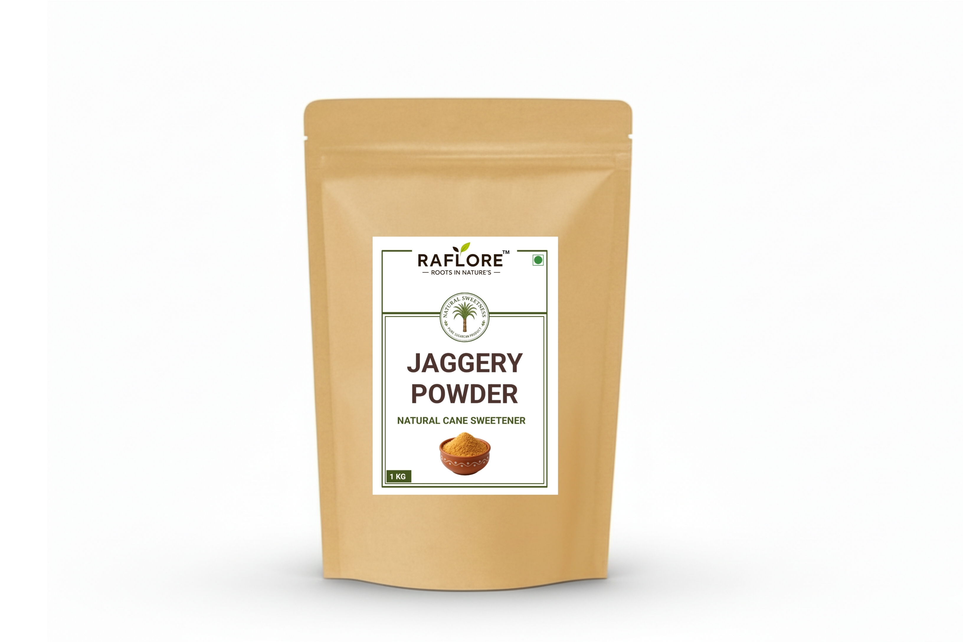 Raflore Natural Jaggery Powder | Pure Desi Gud Powder (4 KG)