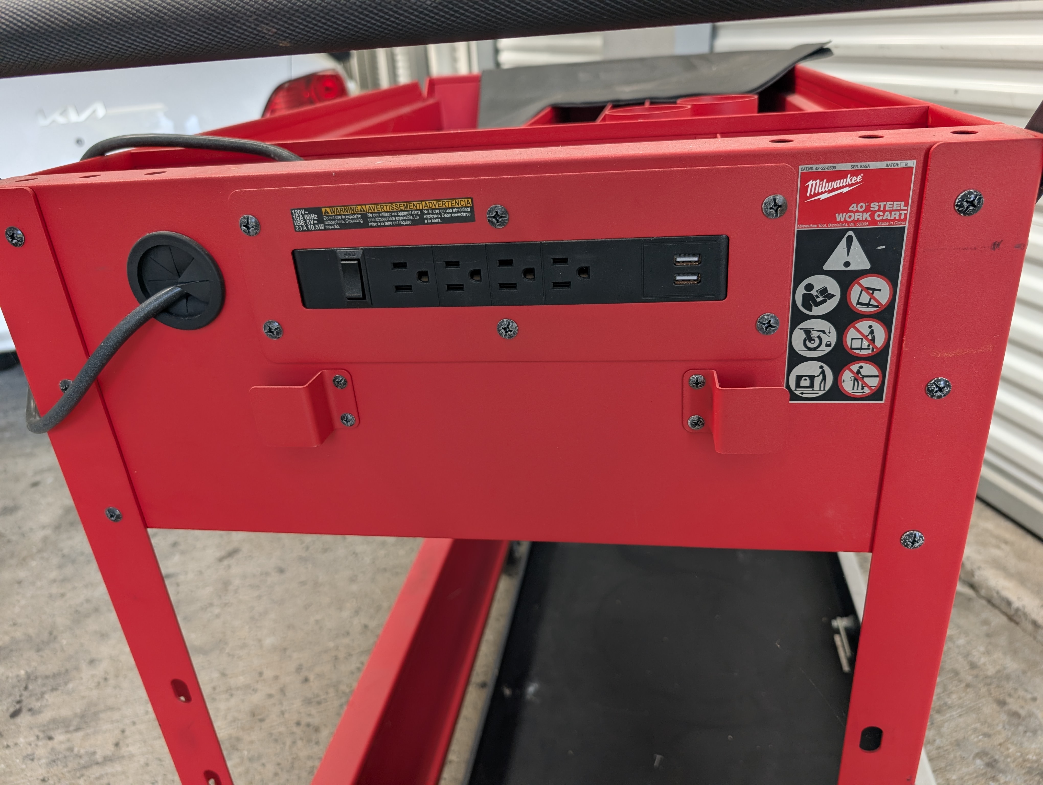 Milwauke Steel Work Cart 40 inch