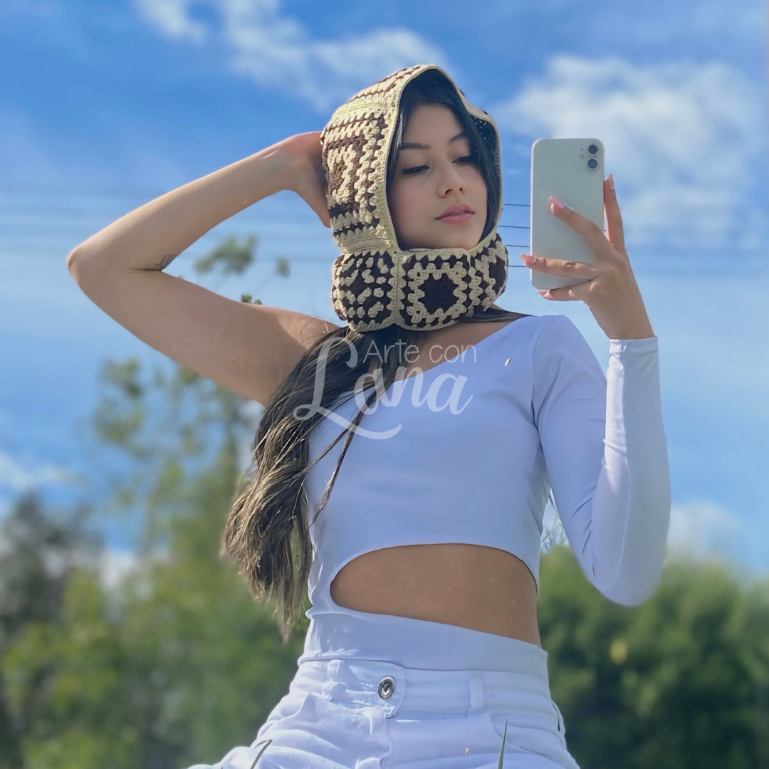 Balaclava de granny squares