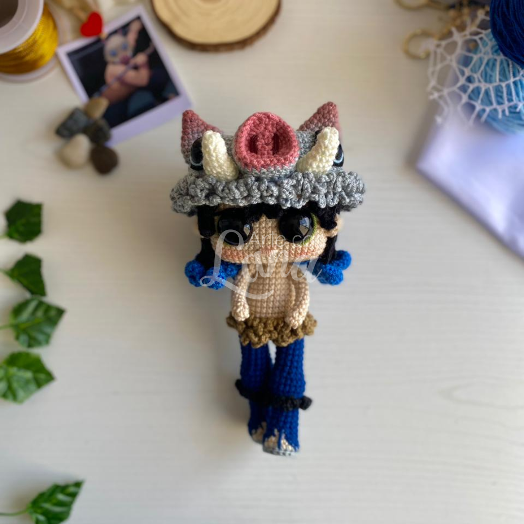 Inosuke Hashibira - Versión amigurumi