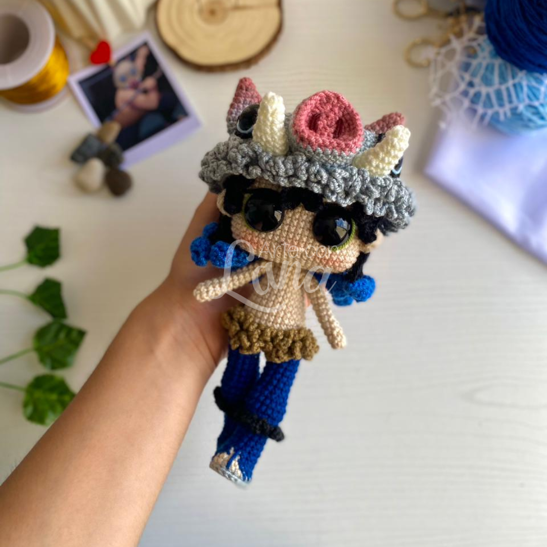 Inosuke Hashibira - Versión amigurumi