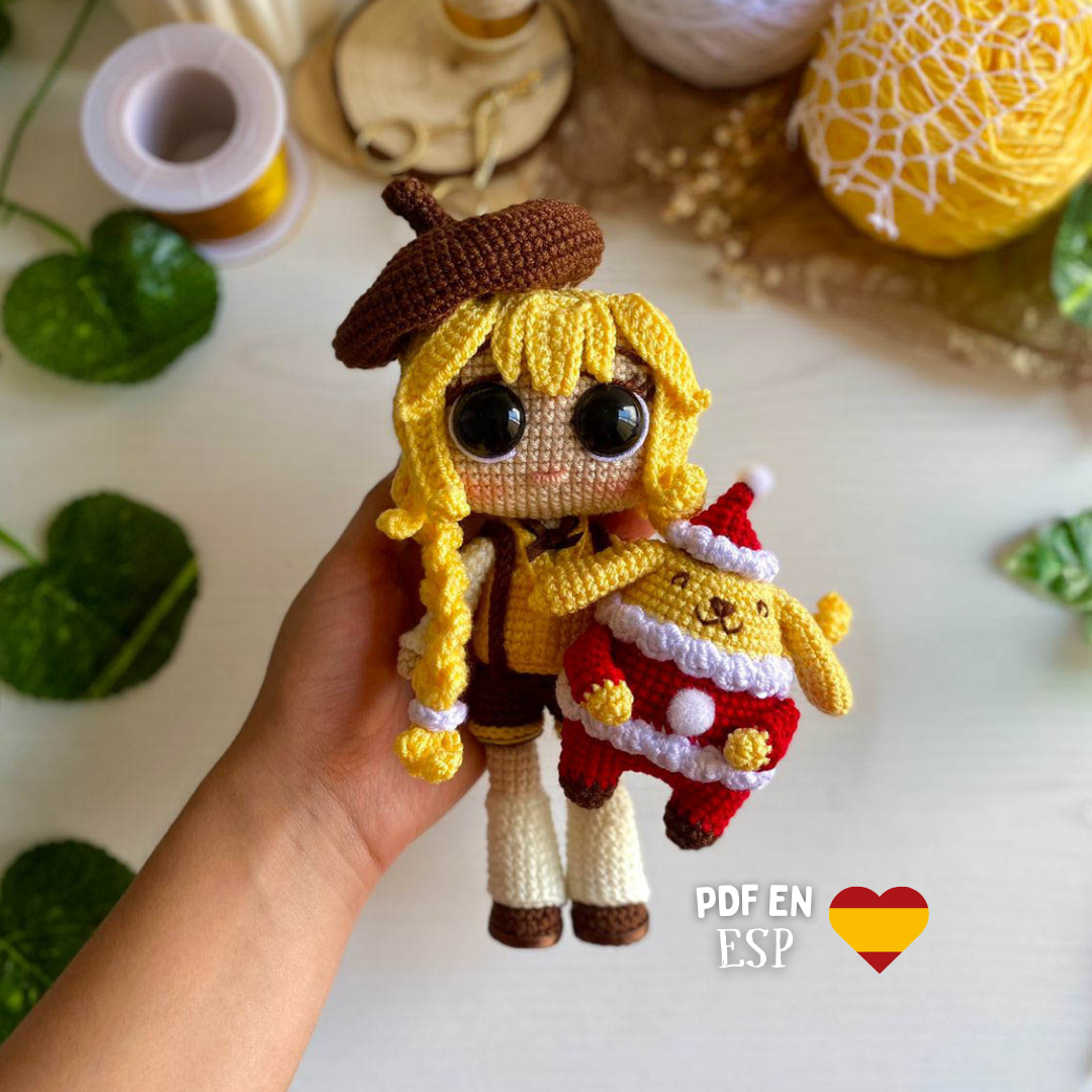Pompompurin Doll - Patrón descargable (PDF) 