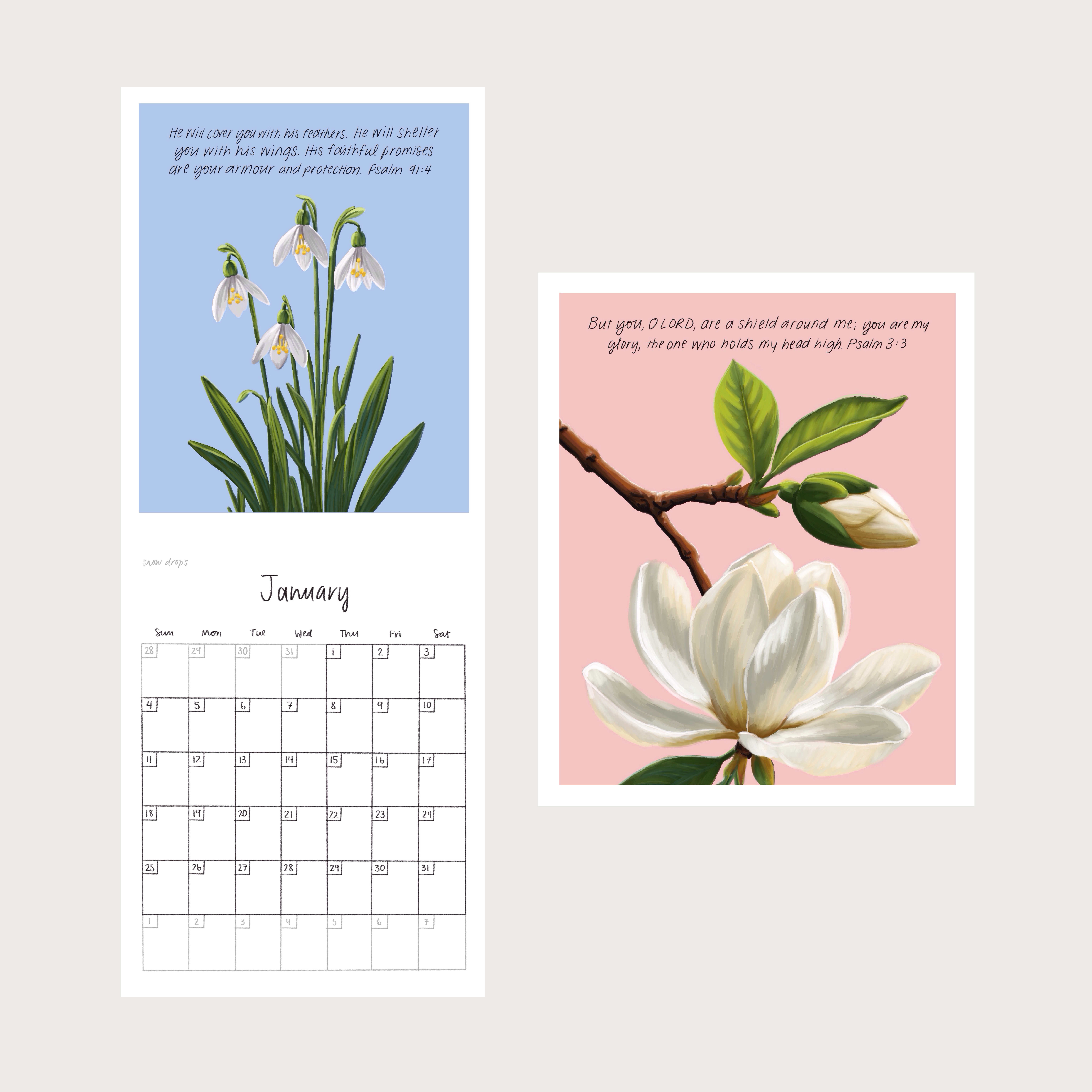 A Year In Bloom 2026 Scripture Calendar