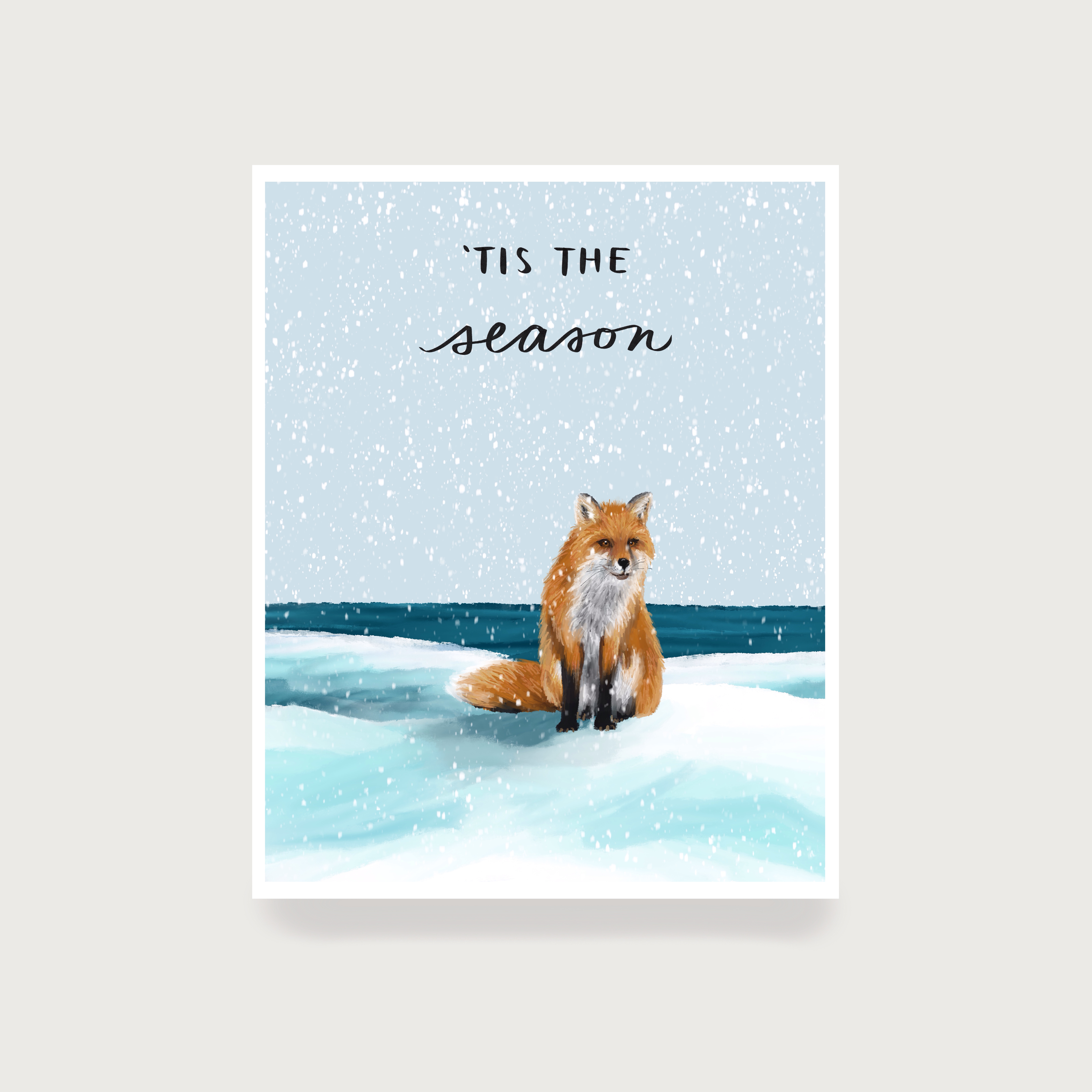 'Tis The Season Fox Christmas Card