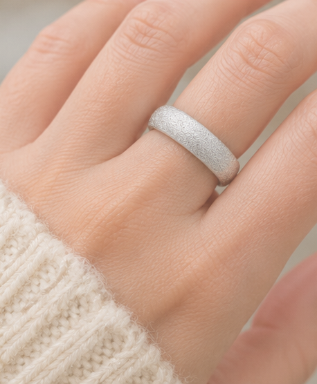 3mm 3.5mm Frosted 999 Silver Ring • Minimalist Bevel Comfort Fit Band • Handmade Fine Silver Jewelry