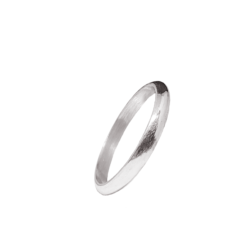 2mm 2.5mm Gloss 999 Silver Ring • Minimalist Flat Band • Handmade Fine Silver Jewelry