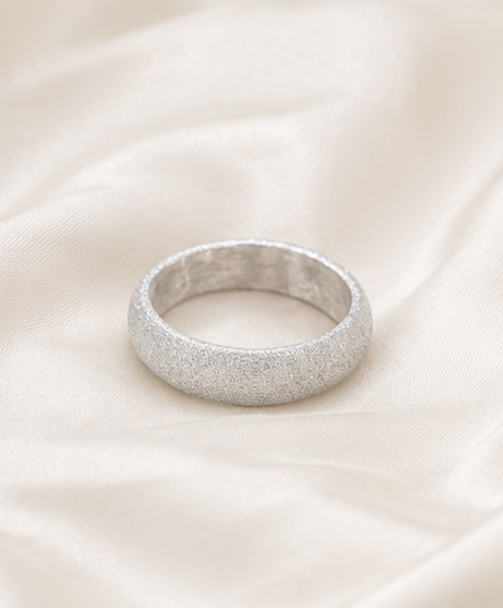 3mm 3.5mm Frosted 999 Silver Ring • Minimalist Bevel Comfort Fit Band • Handmade Fine Silver Jewelry